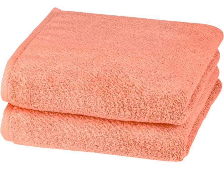 Handtücher ROSS Sensual 9000 , bunt (peach, pink), B:50cm L:100cm, Frottier, Obermaterial: 100% Baumwolle, Handtücher, Handtücher, mit Aloe-Vera-Öl veredelt