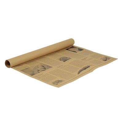 greenbox - Einschlagpapier-Zuschnitte 50 x 37,5 cm, Zeitungs-Optik, braun, 1000 St.