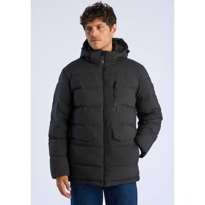 Parka LINDBERGH "Parka Comfort Fit", Herren, Gr. XXL, charcoal, Obermaterial: 100% Polyester. Futter: 100% Polyester. Füllung: 100% Polyester, unifarben, Jacken Parka