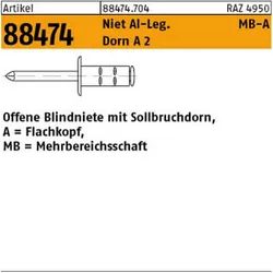 Gesipa, Nieten, PolyGrip Mehrbereichsschaft-Blindniete Alu/A 2 3,2 x 11 S