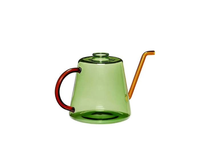 Hübsch Interior - Flora Giesskanne, 1 L, grün / bernstein