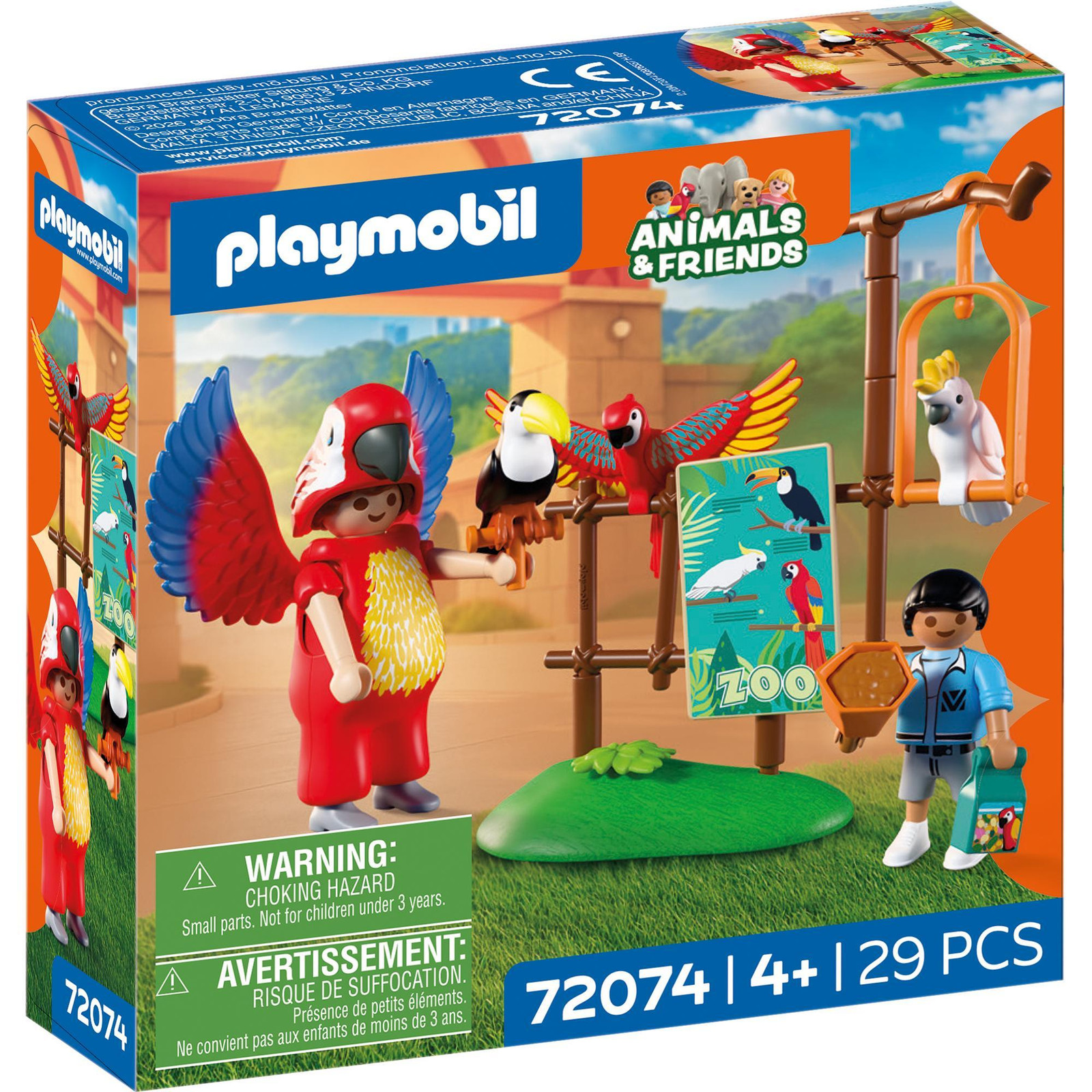 Playmobil 72074 Zoo: Kleurrijke Pape Mascot & Kind