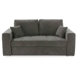 Schlafsofa Toni Stoff Grau Dunkelgrau 141 x 197 cm