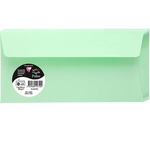 Clairefontaine Briefumschläge Pollen grün DIN lang, ohne Fenster, haftklebend, 120g/m², 20 Stück