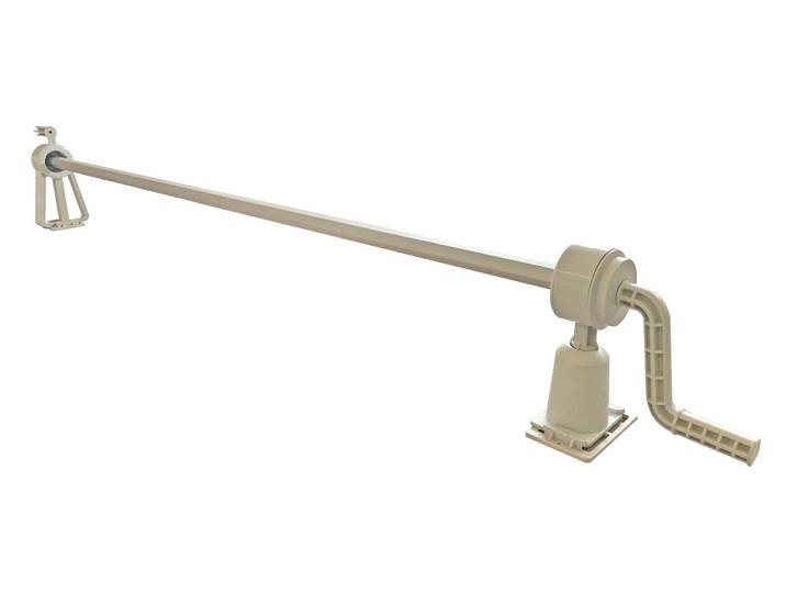 Planenaufroller KWAD für Solarabdeckplanen , weiß, B:500cm, Aluminium, Polyvinylchlorid (PVC), Winden, Planenaufroller