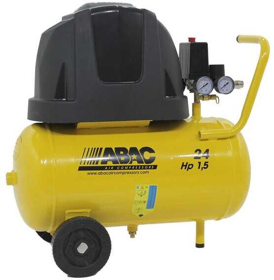ABAC POLE POSITION B15 - Compresseur d'air électrique sur chariot - Moteur 1.5 CV - 24 L oilless