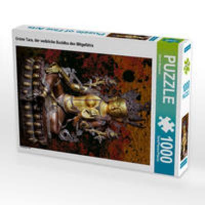 CALVENDO Puzzle Grüne Tara, der weibliche Buddha des Mitgefühls | 1000 Teile Lege-Größe 64x48cm Foto-Puzzle für glückliche Stunden