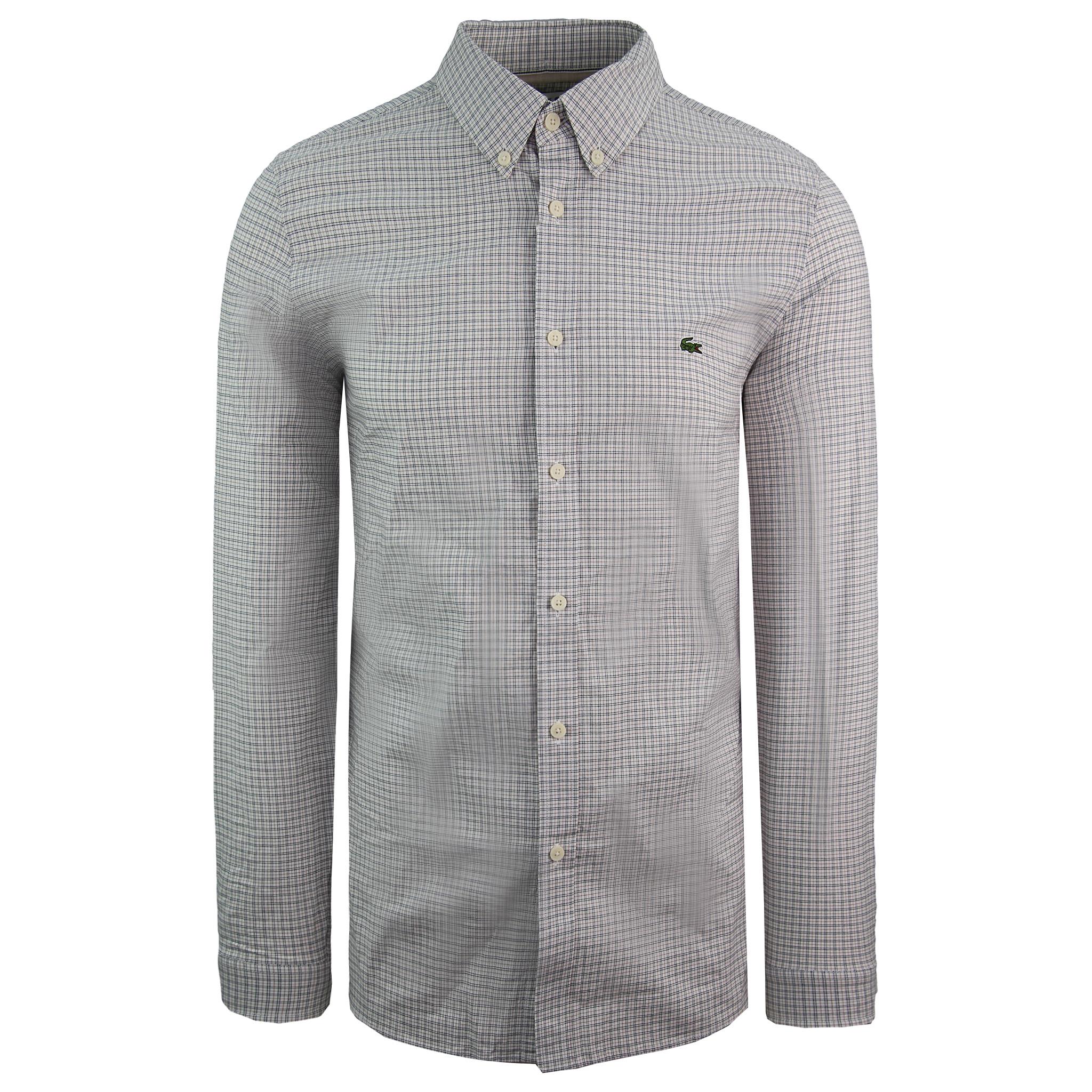 Lacoste Stretch Slim Fit Herrengrau Hemd