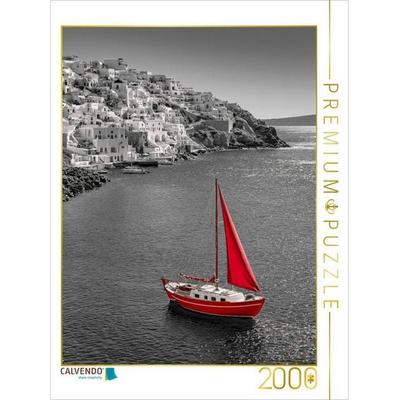 CALVENDO Puzzle Santorini, Sommer voller Leichtigkeit | 2000 Teile Lege-Größe 90x67cm Foto-Puzzle für glückliche Stunden, von , Calvendo Puzzle
