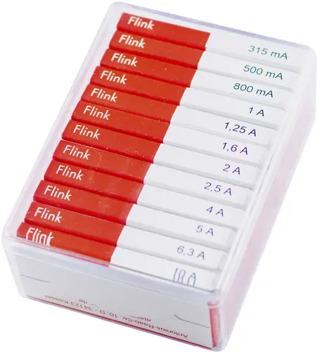 ESKA 632.800 632800 Feinsicherung-Sortiment (Ø x L) 6.3mm x 32mm Flink -F- Inhalt 120 Teile