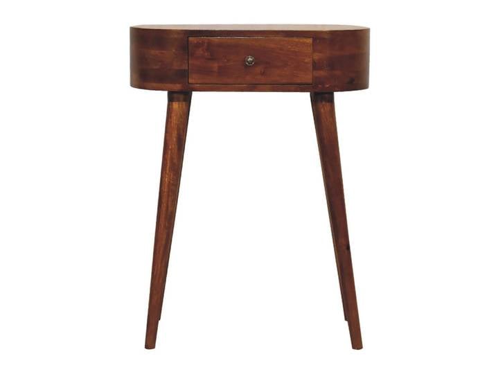 Artisan Furniture Konsole Massivholz Mini Albion Kastanienbraun, 1 Schublade, Dunkelbraun, Holz, Echtholz,Mangoholz, Holz Optik, Rechteckig, 60x78x30 cm, Wohnzimmer, Wohnzimmertische, Konsolentische