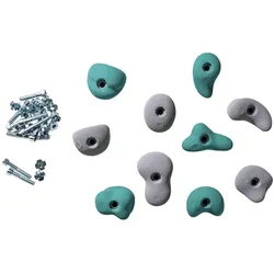 Kletterbude, Klettergriffe, (Mint-Grau)