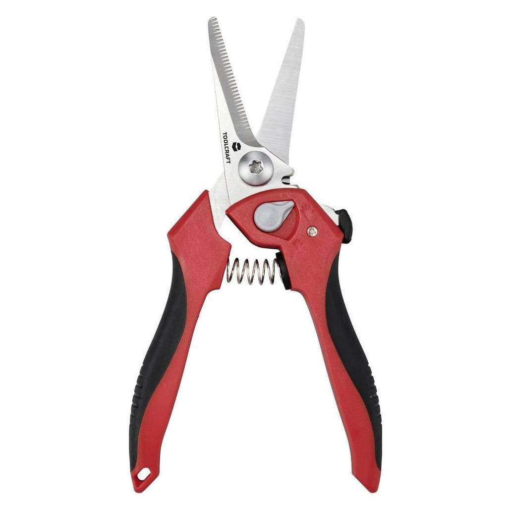 Toolcraft TO-9625917 Universalschere 205 mm Rot, Schwarz (20.50 cm) (TO-9625917)