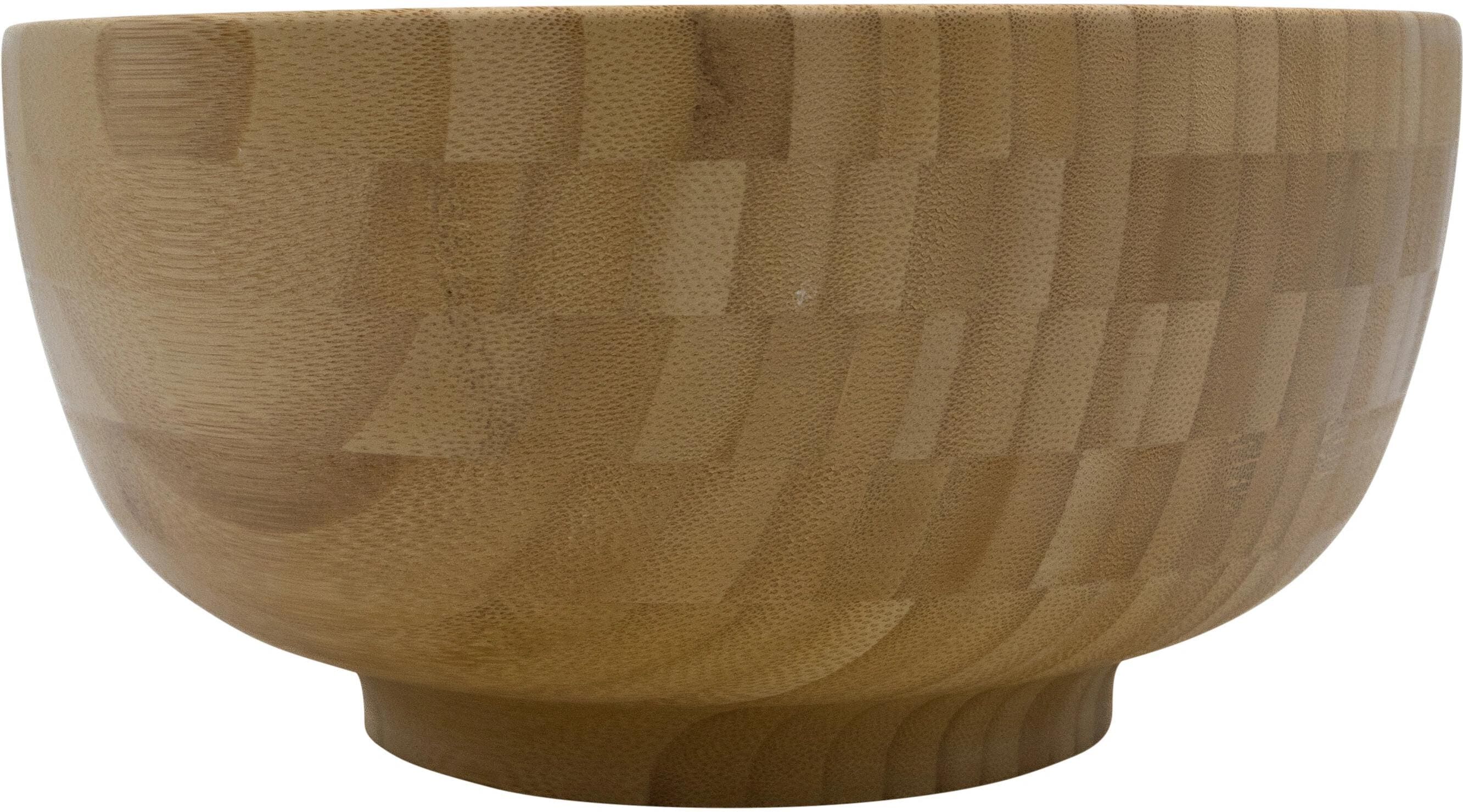 Schale "Stronghold Bambus", braun (hellbraun), H:12cm Ø:25cm, Schüsseln, Schale hellbraun Ø 25cm