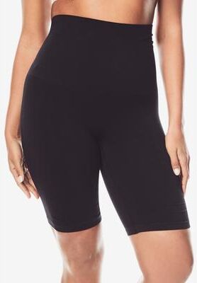 Plus Size Women's Instant Shaper Thigh Slimmer Medium Control by Secret Solutions in Black (Size 20/22) Body Shaper