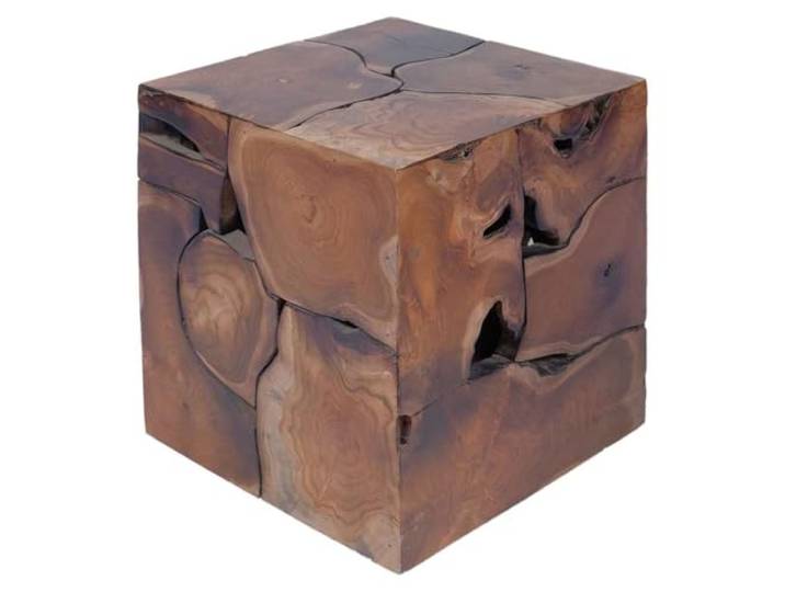 vidaXL Krukken 2 st. 40x40x45 cm massief teakhout bruin