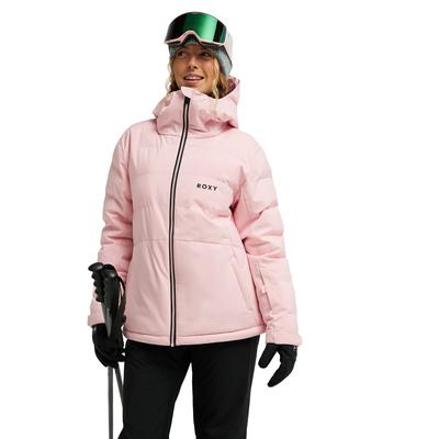 Snowboardjacke ROXY "Snowyhill Puffy 10K", Damen, Gr. L, rose shadow, Obermaterial: 100% Polyester., Jacken Snowboardjacke