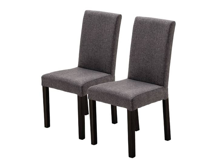 Esszimmerstuhl Flen II 2er-Set 44 x 92 x 57cm Schwarz/Anthrazit Buche Dunkel