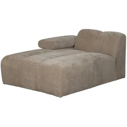 Modulsofa Mojo aus Flachcord, modern und flexibel mit Chaiselongue links, sandfarben