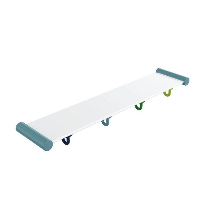 Hewi Ablage 800.03.40355 mit Haken, 4 Plätze, aquablau