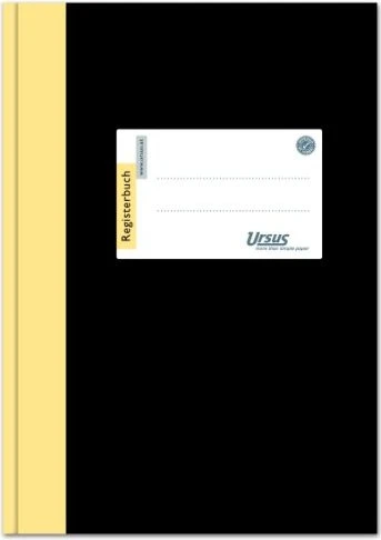 Ursus Geschäftsbuch DIN A5 liniert, schwarz/gelb Hardcover 192 Seiten