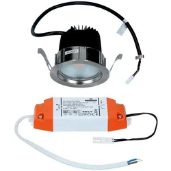 Halemeier, Einbauleuchte, Komplettset LED Einbauleuchte Luzern (Edelstahlfinish)