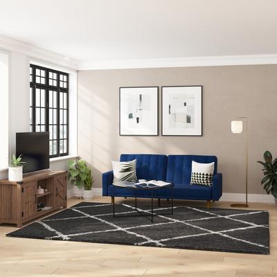 Taylor Diamond Trellis Modern Shag Area Rug