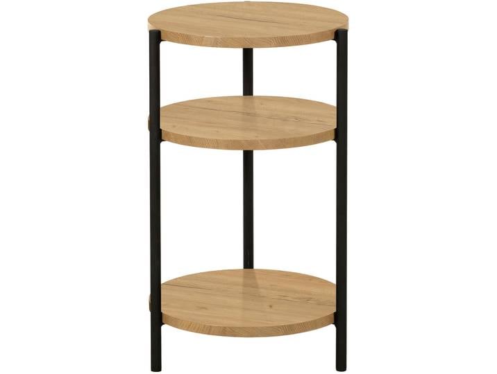 Couchtisch OMG DESIGN CUBIK-9 , natur, schwarz, natur, B:40cm H:45cm T:40cm, Tische, Couchtisch