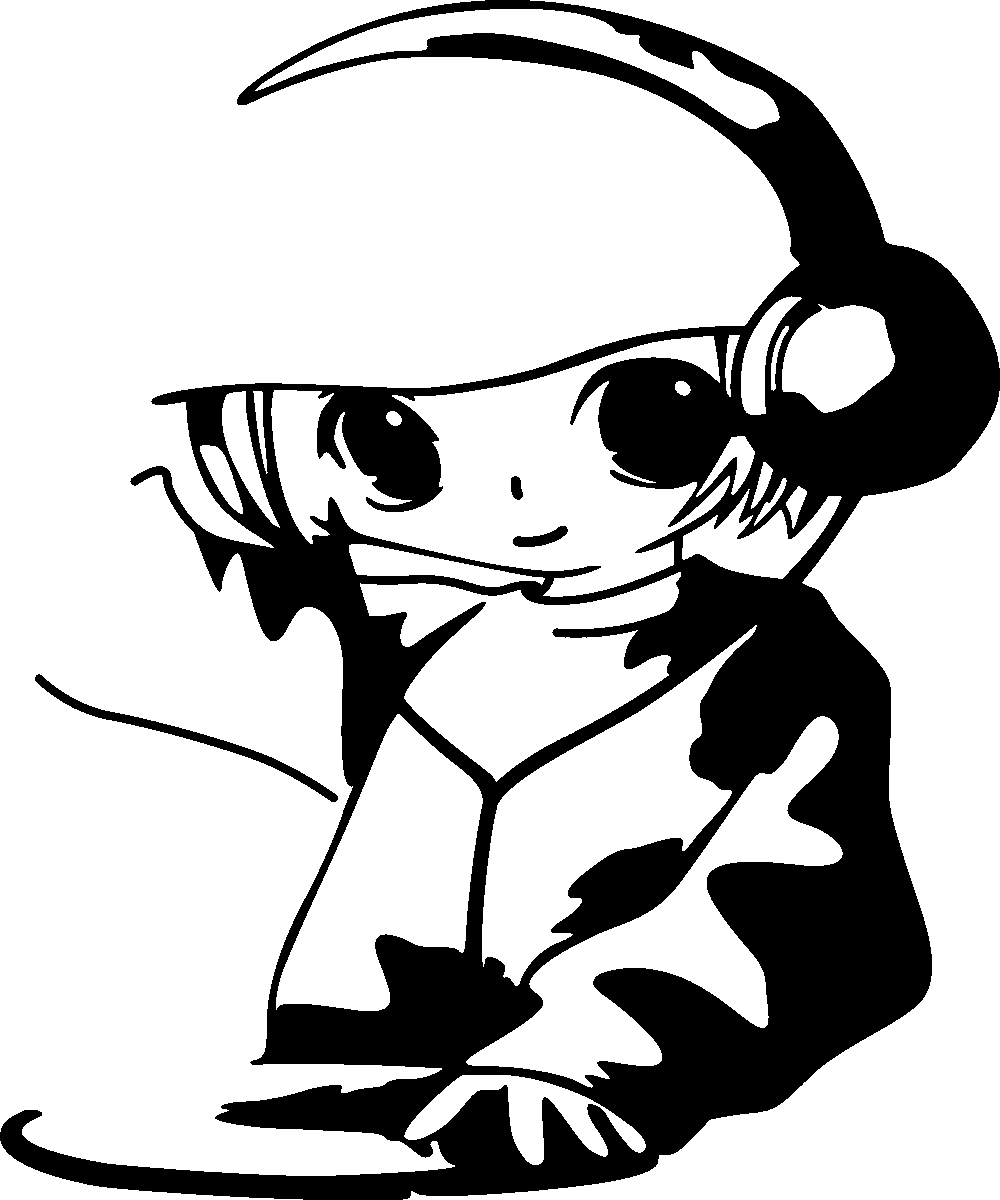 Ambiance-sticker Sticker DJ fille