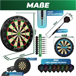 Kesser Dartscheibe Sisal mit Dartpfeile Professional Dartboard