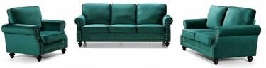 US Pride Furniture Container Furniture Nailhead Velvet 3-Piece Set, Chair Loveseat and Sofa