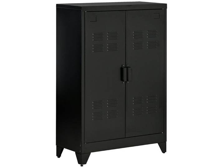 HOMCOM - Meuble de rangement - Métal - 75x33x110cm - Noir
