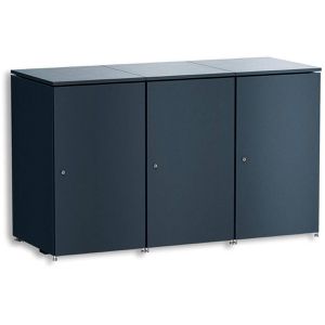 Metzler Mülltonnenbox MTB25C-AN-3X, Metall, für 3 Mülltonnen bis 240L, abschließbar