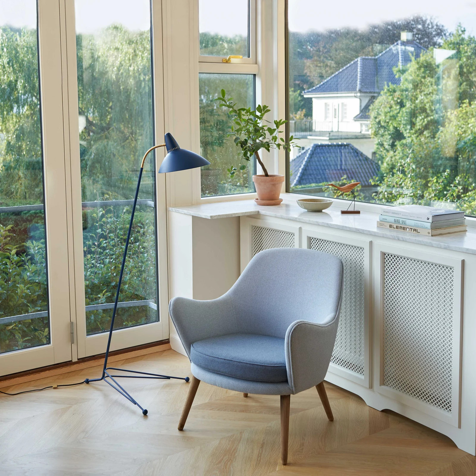 Warm Nordic Lightsome vloerlamp, azuurblauw, Hoogte: 132 cm