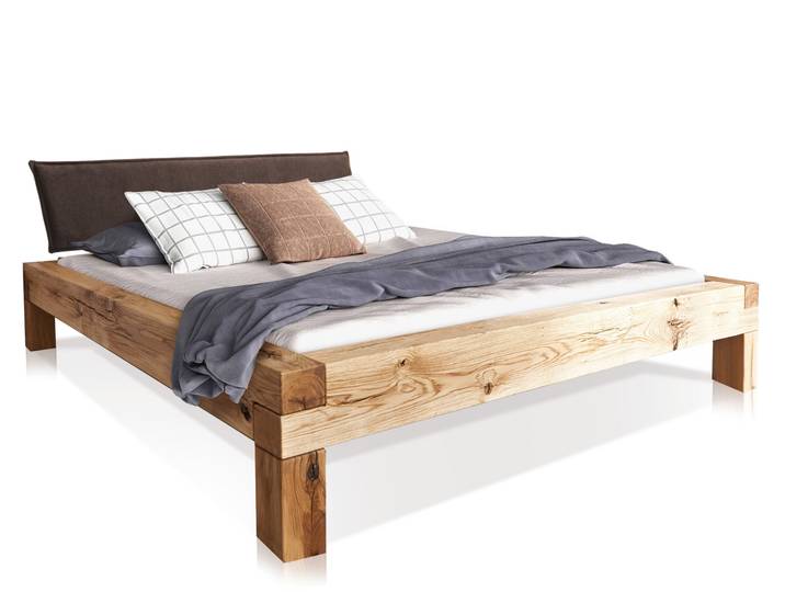 LIAS 4-Fuß-Balkenbett mit Polsterkopfteil, Material