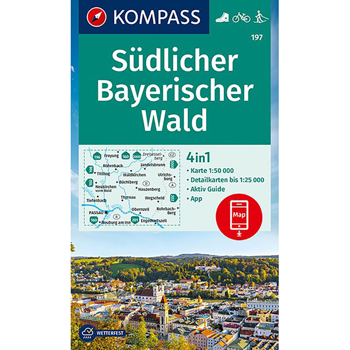 Kompass Verlag WK 197 Südlicher Bayerischer Wald (Größe One Size)