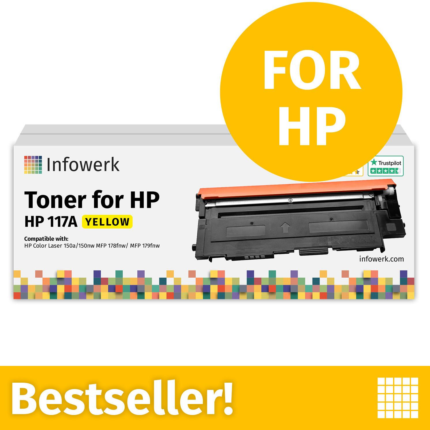 Infowerk Toner voor HP 117A Geel, compatibel met HP ColorLaser 150 en MFP-178