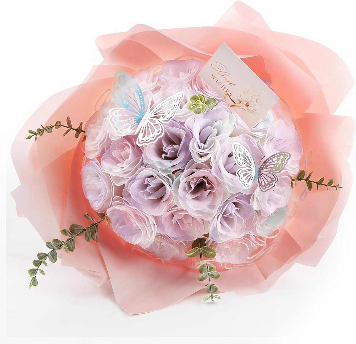 24 stuks Glitter Kunstrozen Boeket voor Decoratie