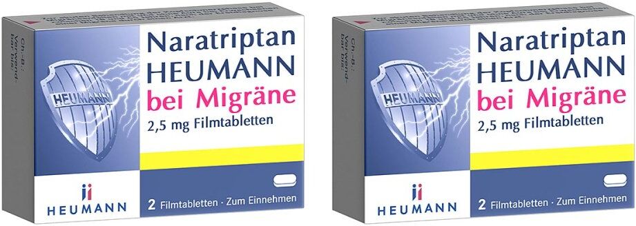 Naratriptan Heumann bei Migräne 2,5 mg Filmtabletten