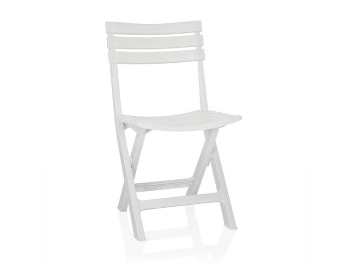 Gardenson Klappstuhl, Weiß, Kunststoff, 42x80x45.5 cm, klappbar, abwischbar, Esszimmer, Stühle, Klappstühle