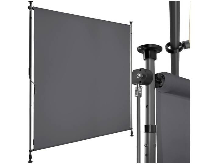 Store banne TAIJA avec manivelle - 150 x 310 cm, gris foncé