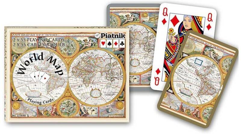 Piatnik Coffret de cartes : World Map