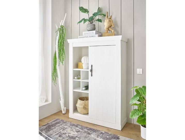 Home affaire Highboard RAVENNA, im romantischen Landhausstil, Griffe aus Metall, Höhe 146 cm