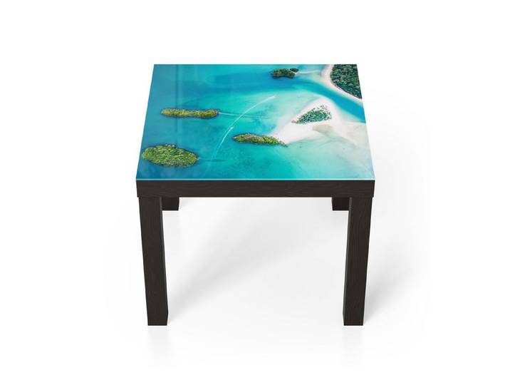 DEQORI Couchtisch 'Sirithan Strand in Krabi', Glas Beistelltisch Glastisch modern