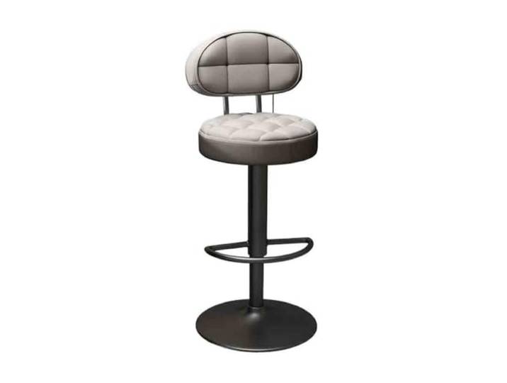Bvn5kQ3dy Barstühle 360° drehbarer Barstuhl mit hoher Rückenlehne, Bar-Vorderstuhl(Grigio)