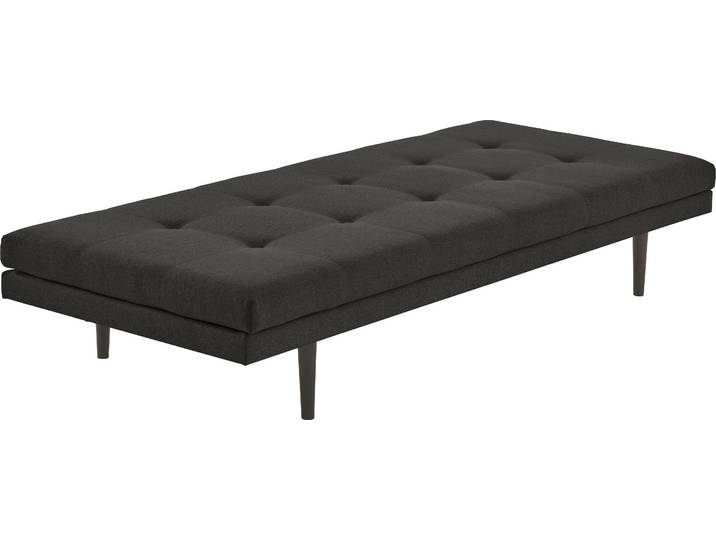 Chaiselongue GOODPRODUCT Bergen , schwarz, B:85cm H:37cm T:200cm, Sofas, Chaiselongue, Tagesliege im Japanischen Stil, inklusive arretierbarer Nackenrolle
