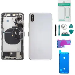 Kaputt.de iPhone XS Max Gehäuse mit Backcover Silber - Set (Apple iPhone XS Max), Mobilgerät Ersatzteile, Silber