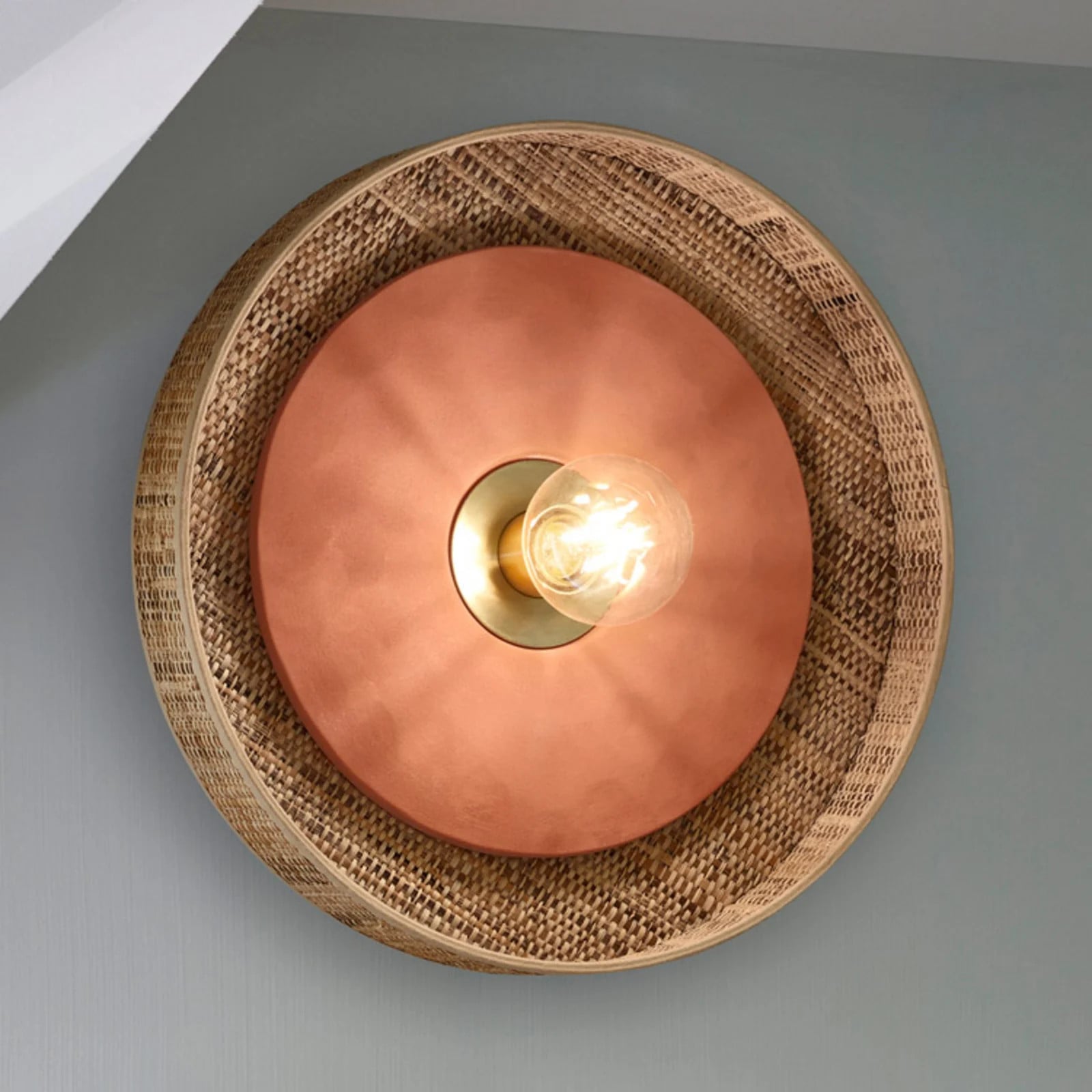 MARKET SET Portinatx Wandlamp Terracotta Keramiek Rond Ø40cm