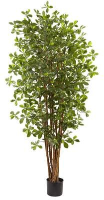 Nearly Natural 6-foot Black Olive Silk Tree - Green