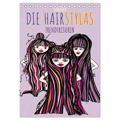 Die HAIRSTYLAS Trendfrisuren (Tischkalender 2027 DIN A5 hoch), CALVENDO Monatskalender